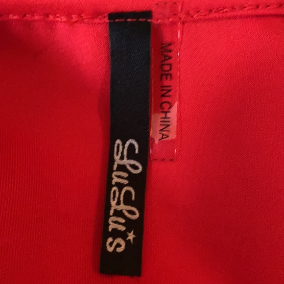 Lulu’s Determination Red Sheer Mesh Skater Dress M - Picture 12 of 16